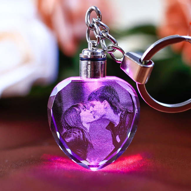 Personalized Photo Keychain with LED
