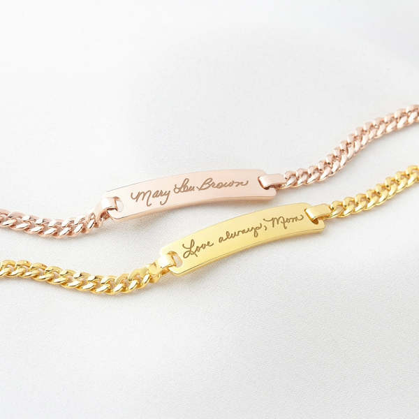 Personalized Handwriting Bracelet - Bar