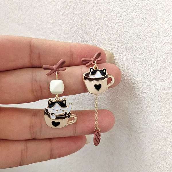 Coffee Cat Earrings