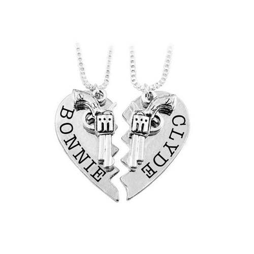 BONNIE and CLYDE Pendant Necklaces