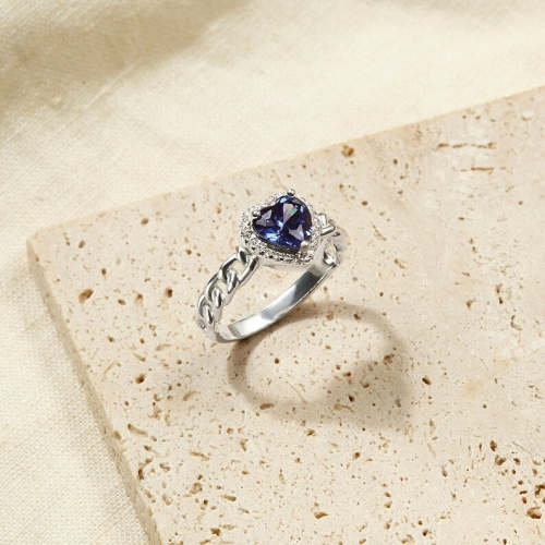 Birthstone Heart Ring