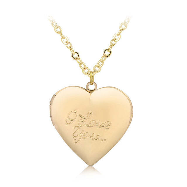 I love you Heart Secret Message Locket