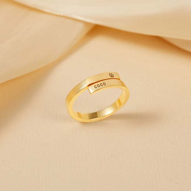 Custom Ring With Pet Name