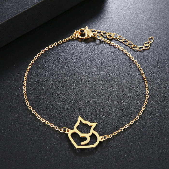 Kitty Heart Bracelet