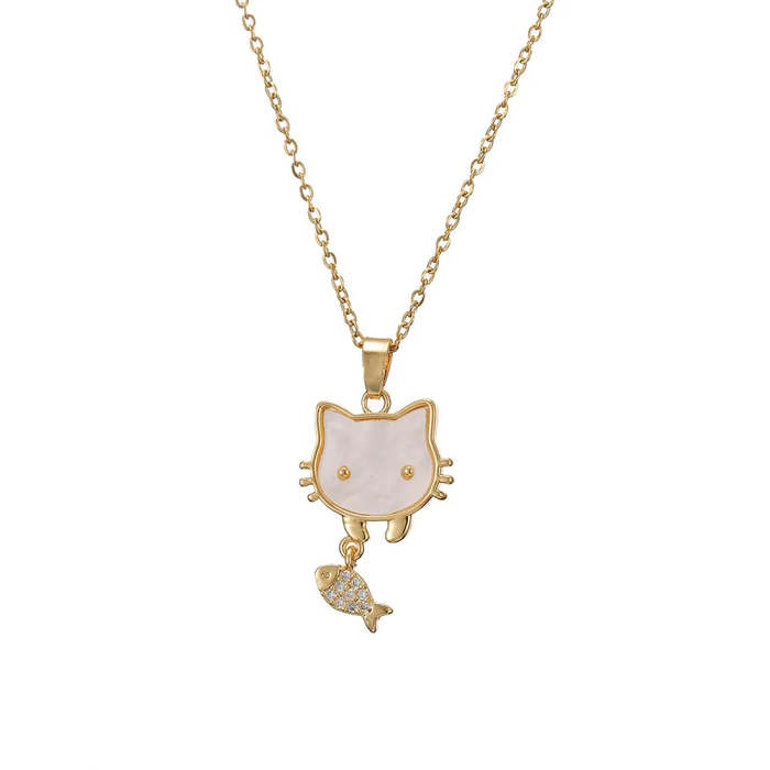 Got the fish! Cat Necklace