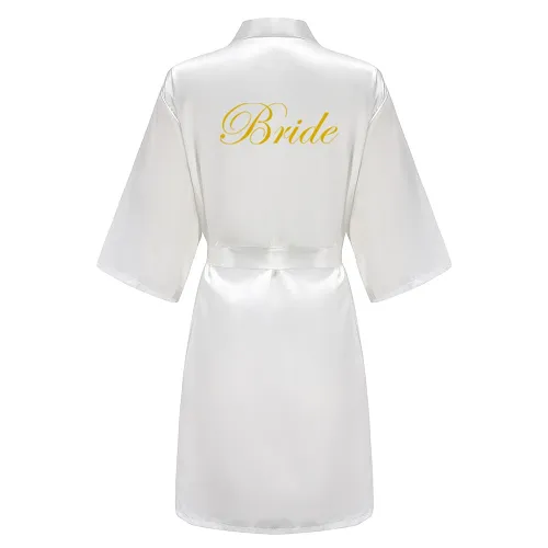 Classy Green Satin Robes For Bridesmaids