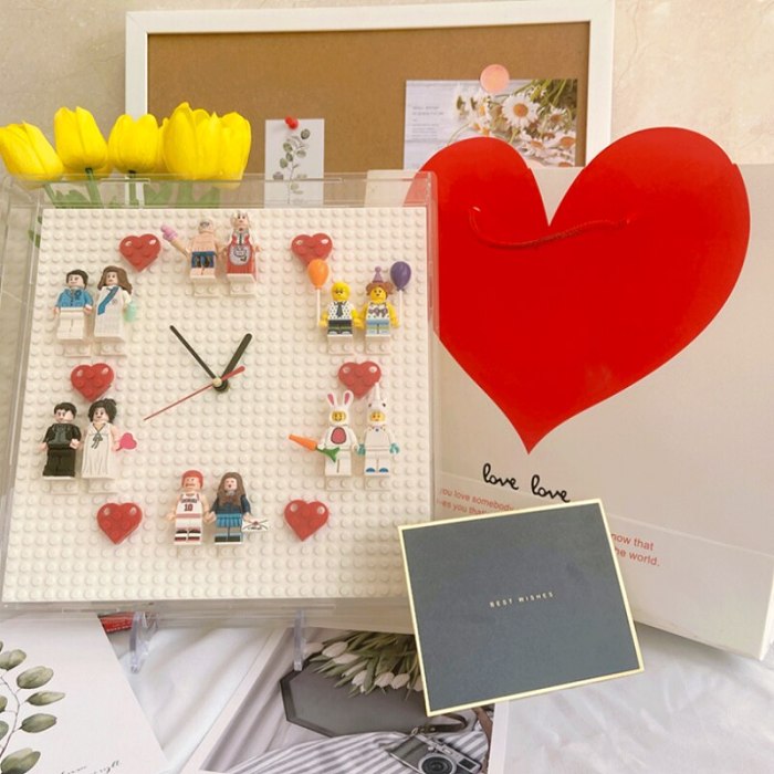 3D Building Blocks Superhero Wall Clock