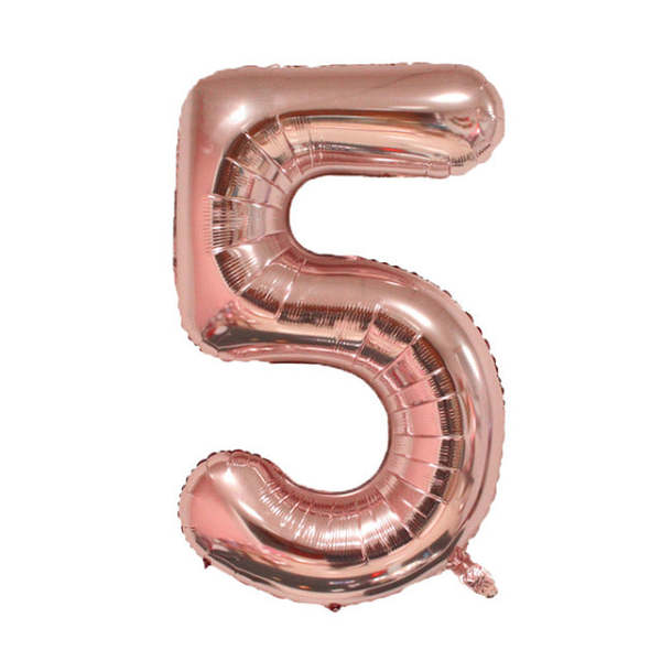 Number Foil Balloons 40 inches Gold Silver and Rose Gold for Birthday Anniversary Party