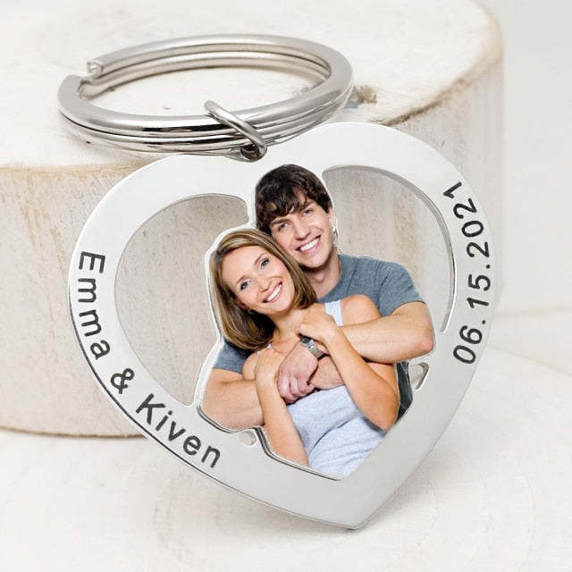 Custom Photo Keychain With Engraving