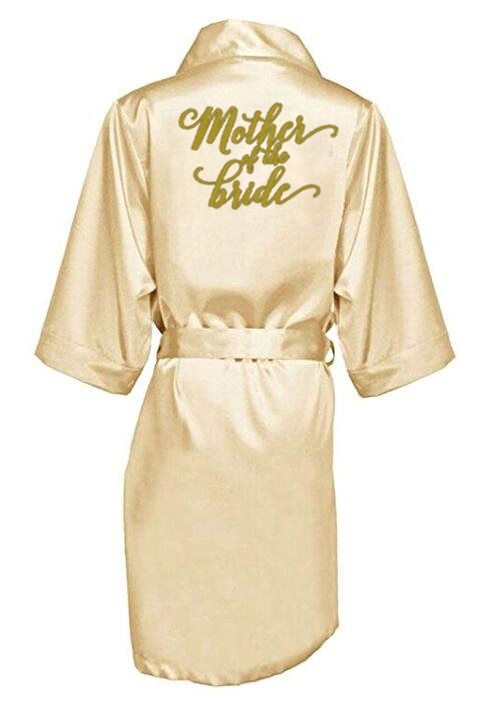 Chic Champagne Satin Bride & Bridesmaid Robe