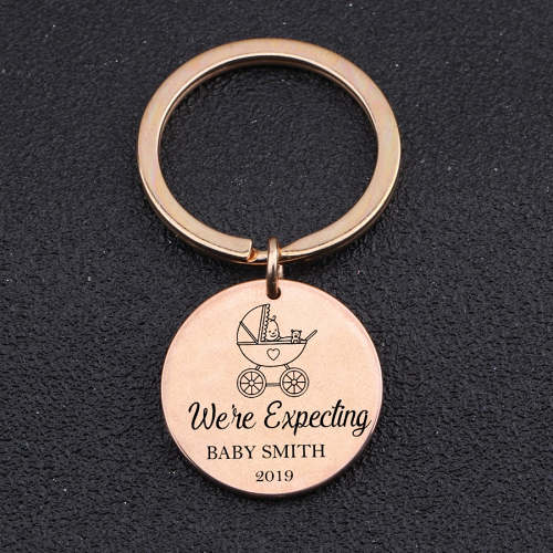 Engraved Keychain Gift For Expecting Parents