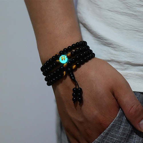 Glow In Dark Dragon Bead Bracelet For Him and Her