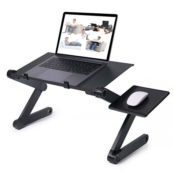 Adjustable Ergonomic Laptop Desk Stand With Mouse Pad