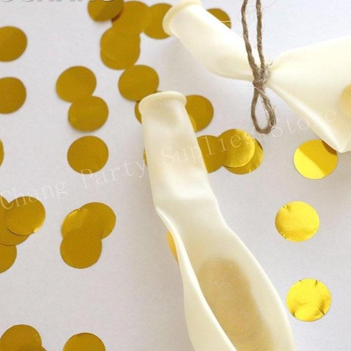 Black White Marble Gold Confetti Balloons Wedding Party Decoration 20 Pcs / Set