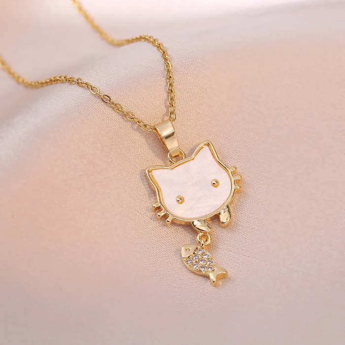 Got the fish! Cat Necklace