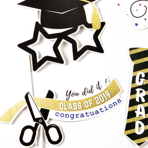 Graduation Photo Booth Props - 14 PCs