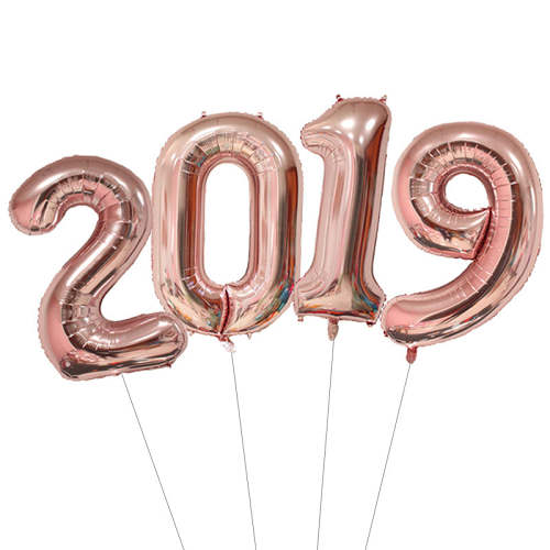 Number Foil Balloons 32 inches Gold Silver and Rose Gold