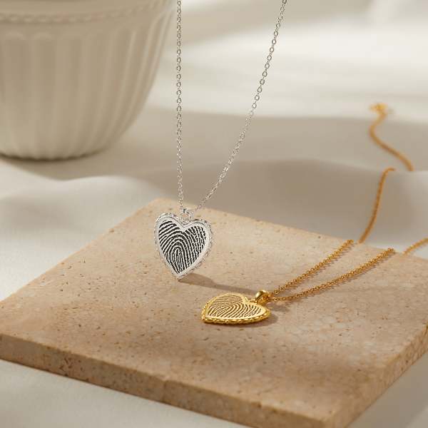 Fingerprint Heart Necklace