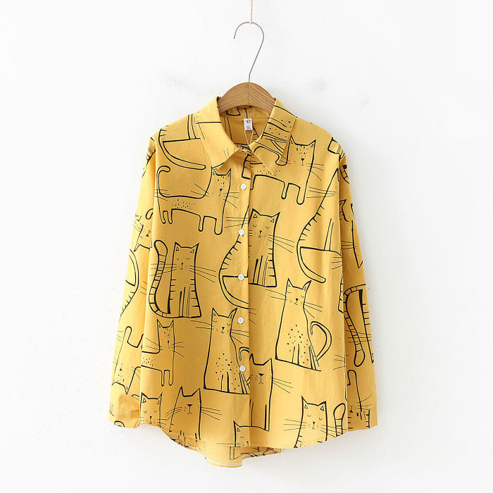 Relaxing Cat Blouse