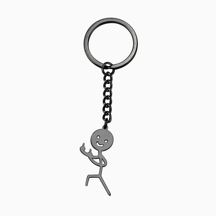 Middle Finger Funny Keychain