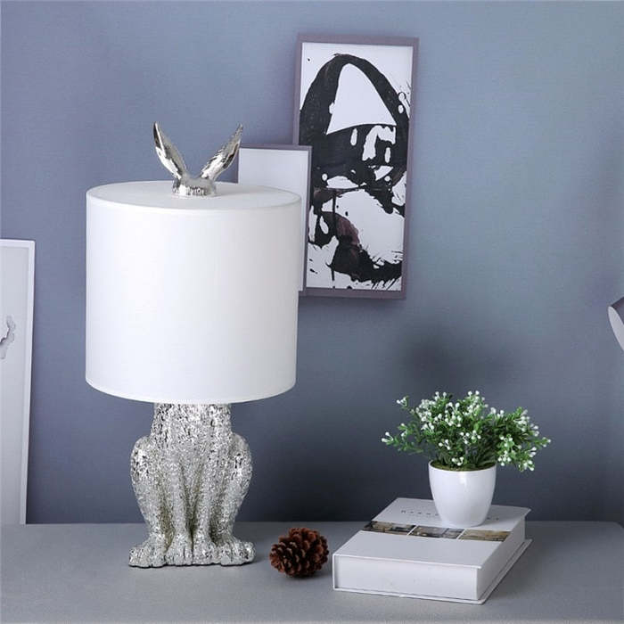 Modern Cast Resin Rabbit Table Lamp