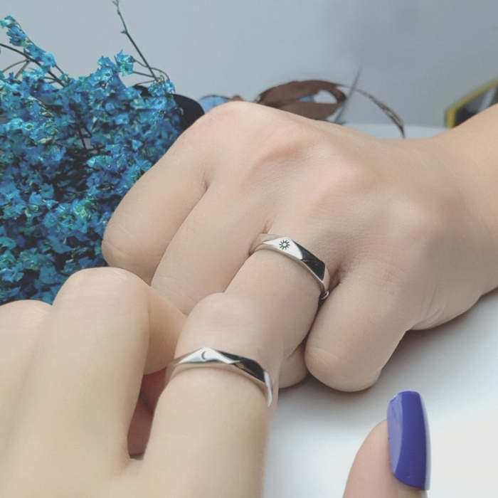 Sun and Moon Rings For Couples