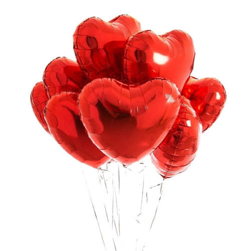 Heart Shaped Helium Balloons Set | Bridal Shower Balloons 10 Pcs/ Set