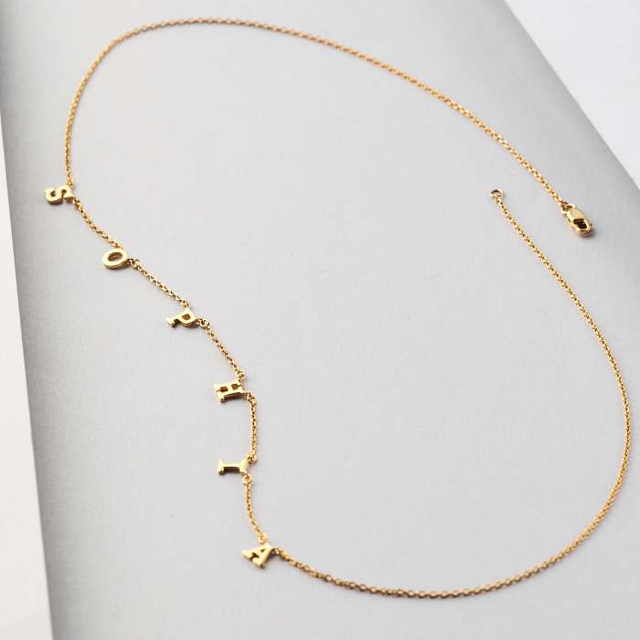 Spaced Letter Name Necklace