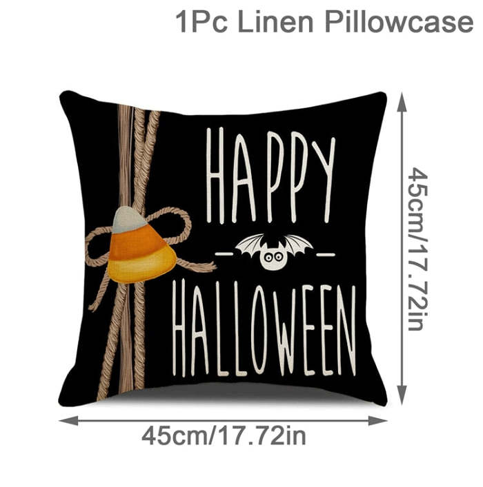 Halloween Theme Linen Cushion Covers