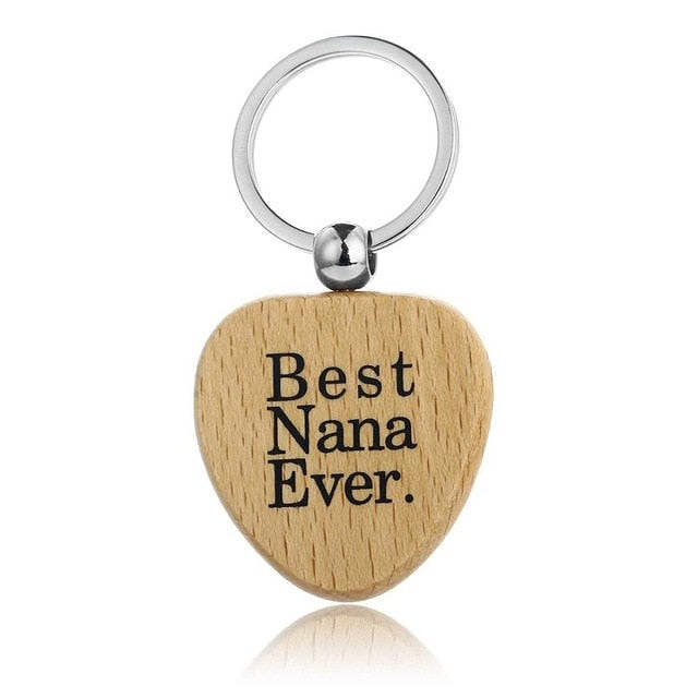 Family Presents Wooden Keychains