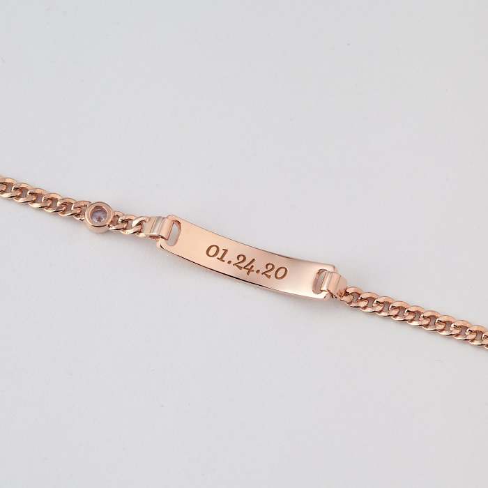 Baby Bracelet With Name And Birthstone