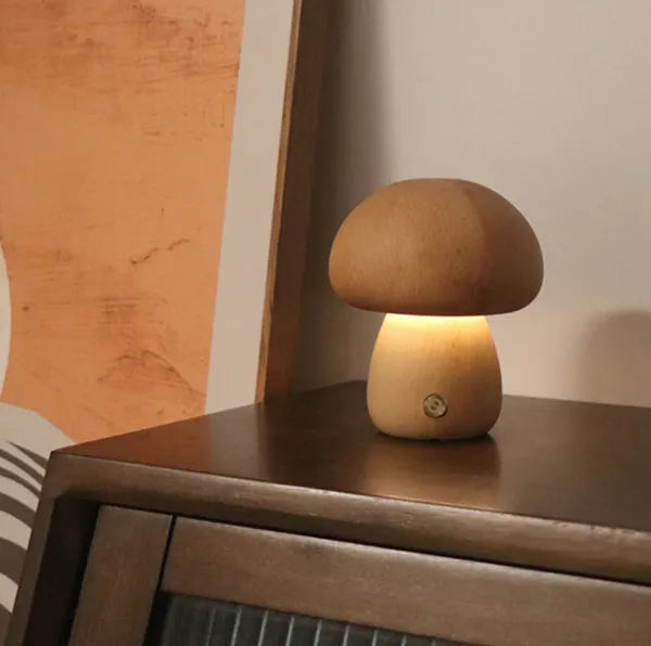 Whimsical Mushroom Night Table Light