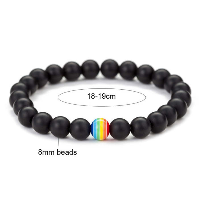 Rainbow Bead Distance Bracelets