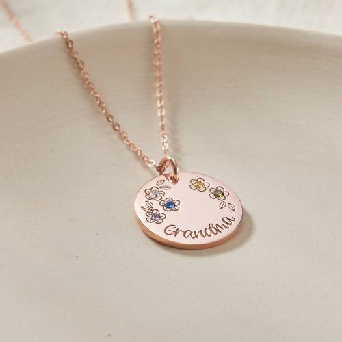 Grandma Necklace With Kids' Birthstones