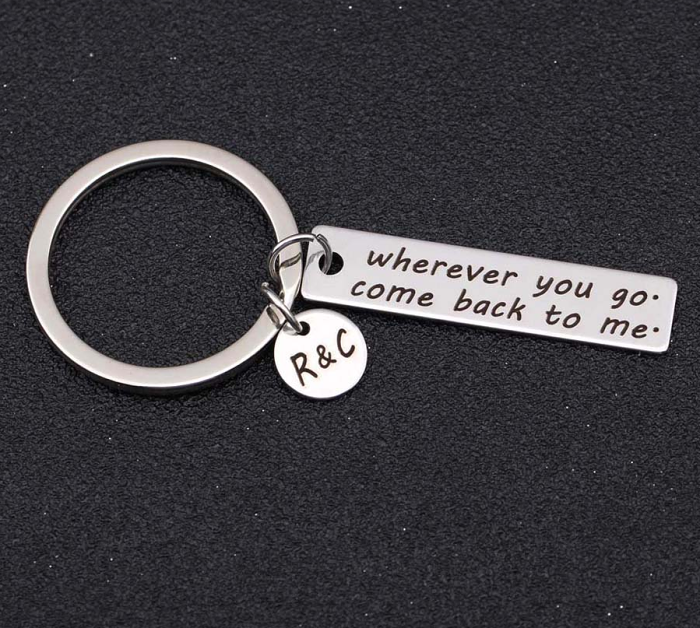 Wherever You Go Come Back To Me Keychain Custom
