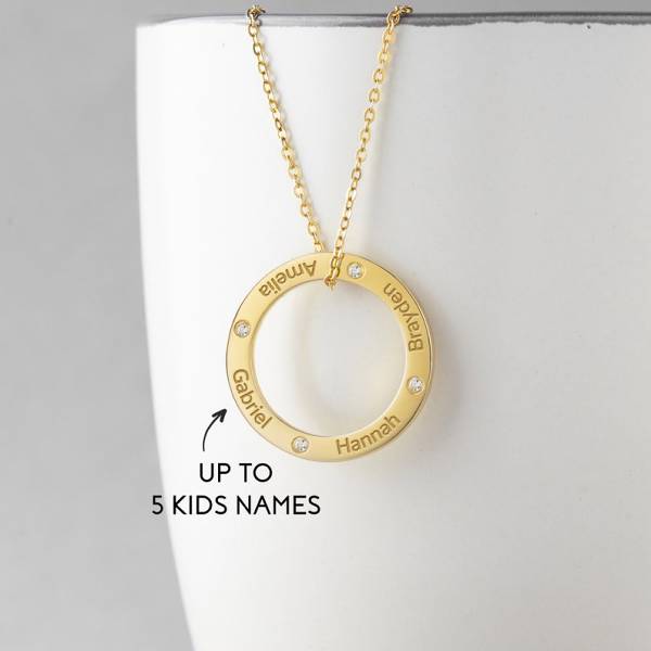Children's Names Necklace For Mother - Circle of Love