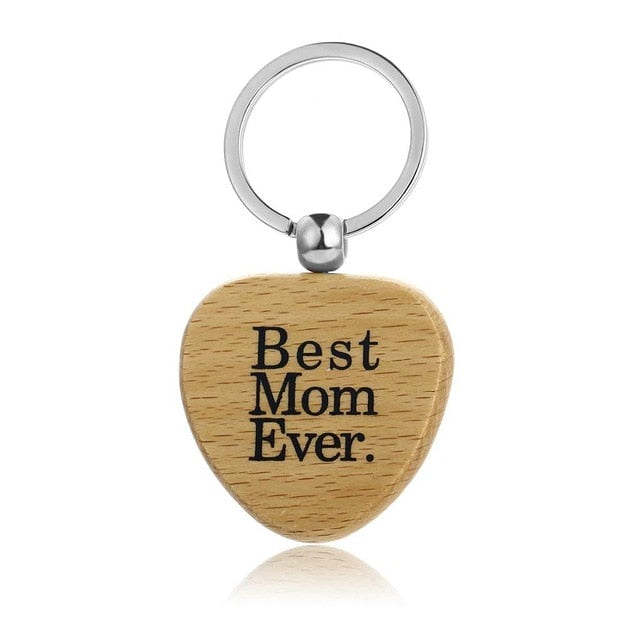 Family Presents Wooden Keychains