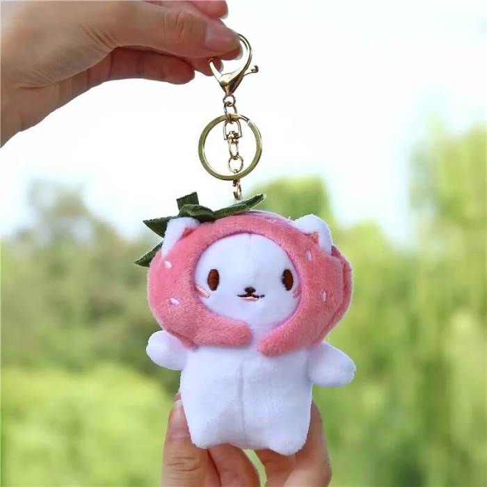 Hat & Cat Keychain Set (1 Pair)