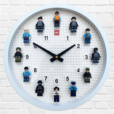 Building Blocks Superhero Wall Clock