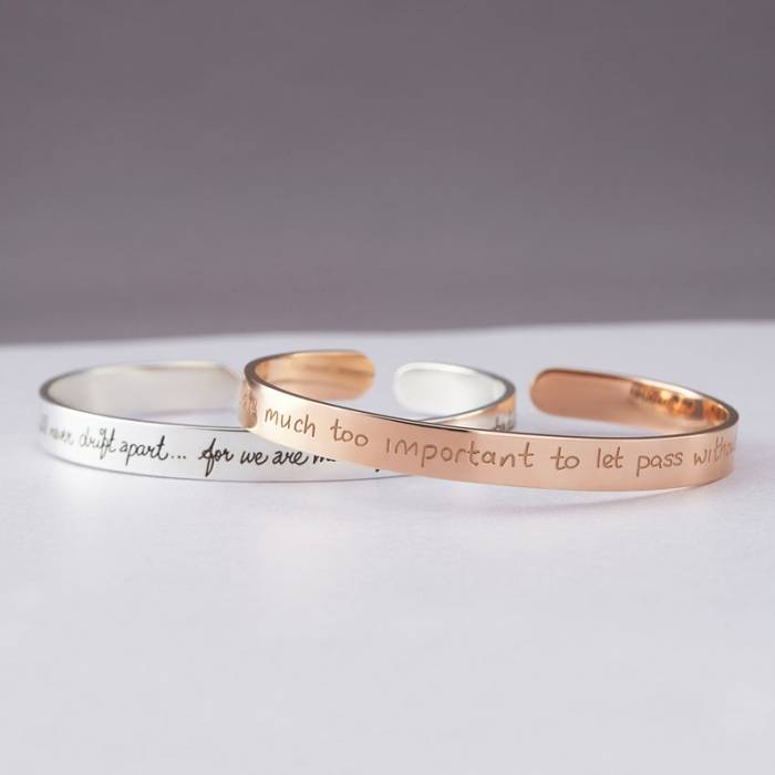 Handwriting Cuff Bracelet