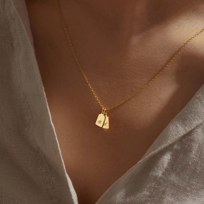 Mom Necklace With Kid's Initials