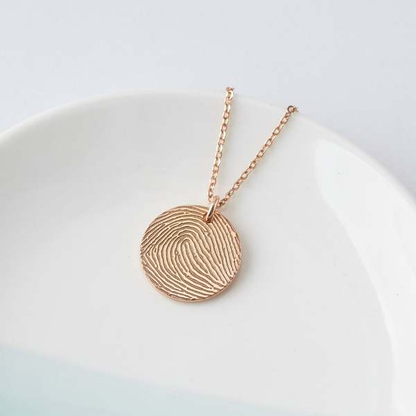 Thumbprint Necklace Dainty