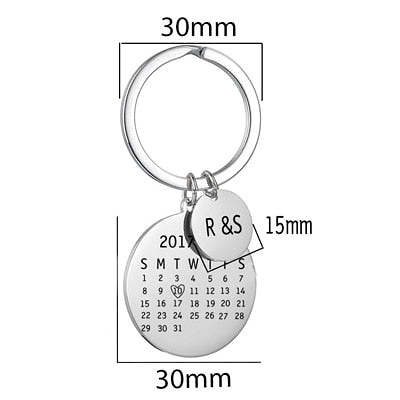 Personalized Photo Keychain with Initials