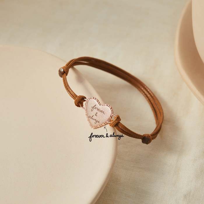 Handwriting Heart Charm Bracelet