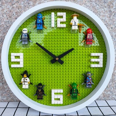 Building Blocks Superhero Wall Clock
