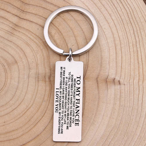 TO MY FIANCEE Engraved Key Chain for Wife