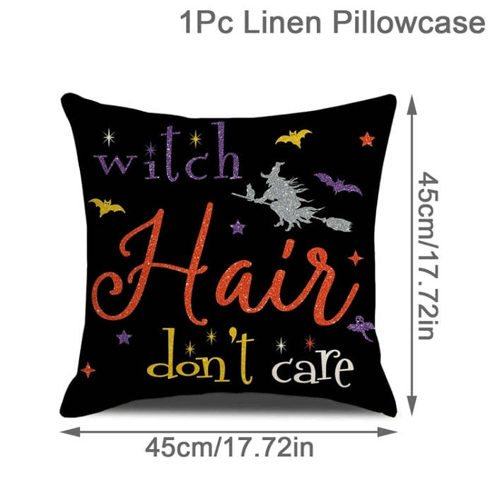 Halloween Theme Linen Cushion Covers