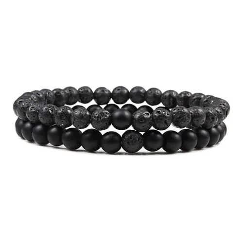 Lava Stone Beads Couple Bracelets