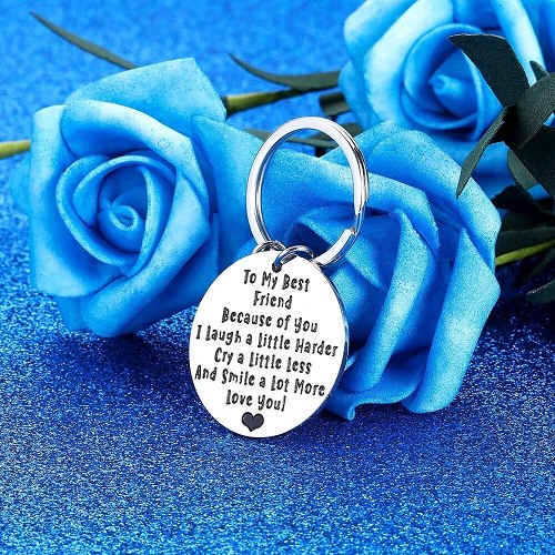 Best Friend Keychain Stainless Steel