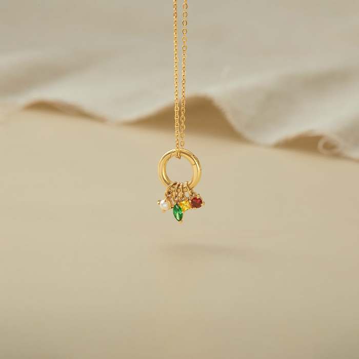 Mothers Birthstone Necklace